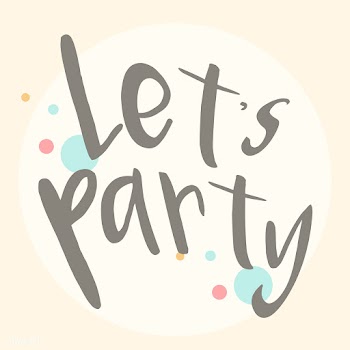 Lets party typography design vector | Free stock vector - 508611
