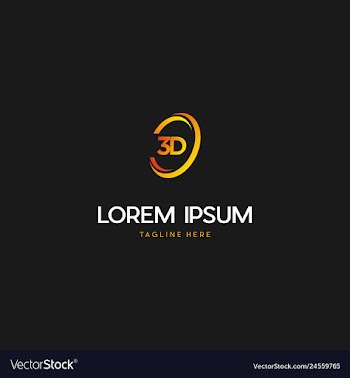 Letter 3d creative business logo design vector image