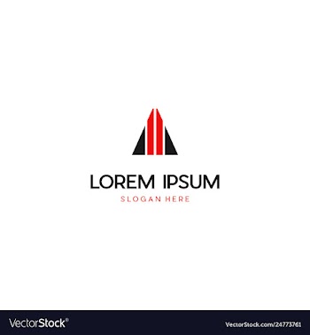 Letter a building creative business logo design vector image