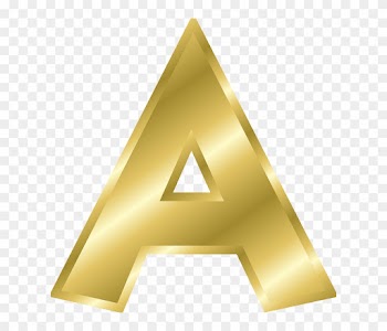 Letter, A, Capital Letter, Alphabet, Abc, Gold - Alphabet Letters Clip Art