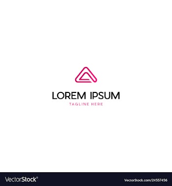 Letter a creative business logo design vector image