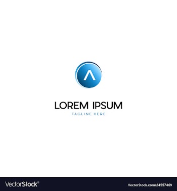 Letter a creative business logo design vector image