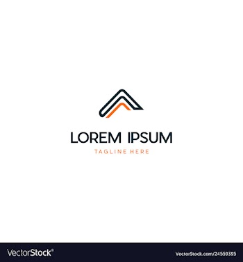 Letter a creative business logo design vector image