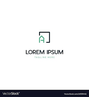 Letter a creative business logo design vector image