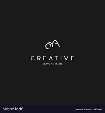 Letter a creative business logo design vector image