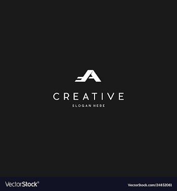 Letter a creative business logo design vector image