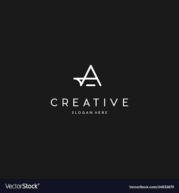 Letter a creative business logo design vector image