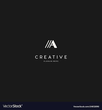 Letter a creative business logo design vector image