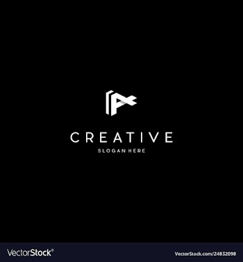 Letter a creative business logo design vector image