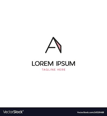 Letter a creative business logo vector image