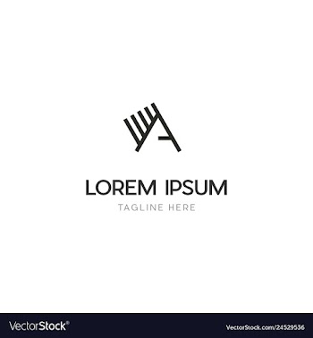 Letter a creative business logo vector image