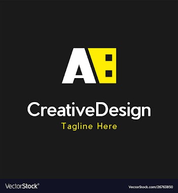 Letter a film cinema media logo vector image