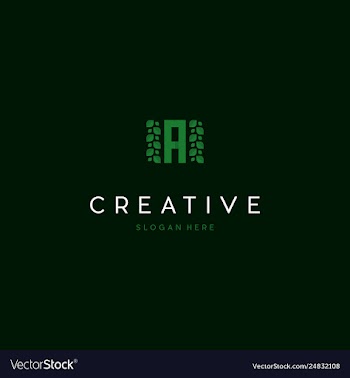 Letter a garden ecology creative logo vector image