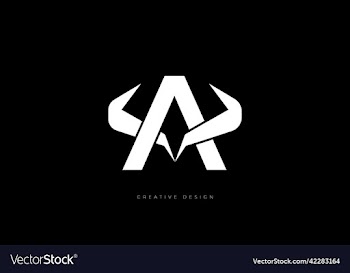 letter a horn branding logo