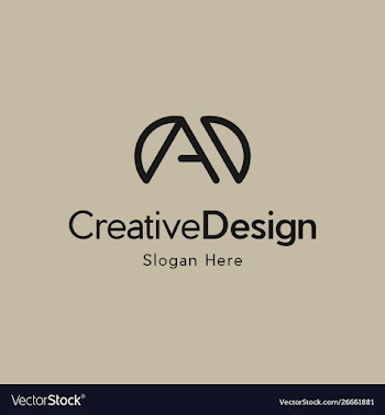 Letter a line creative business logo vector image