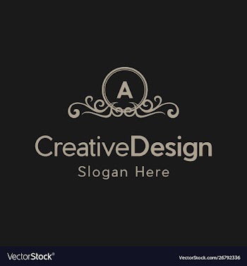 Letter a luxury ornate frame creative business log vector image