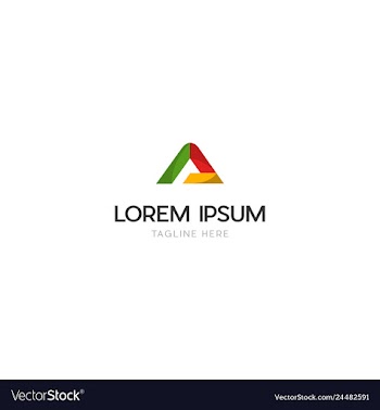 Letter a media technology business logo vector image