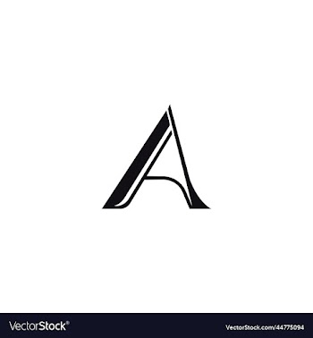 letter a minimal logo design template