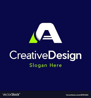 Letter a monogram creative business logo vector image