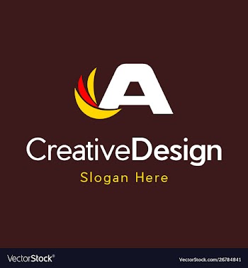 Letter a monogram creative business logo vector image