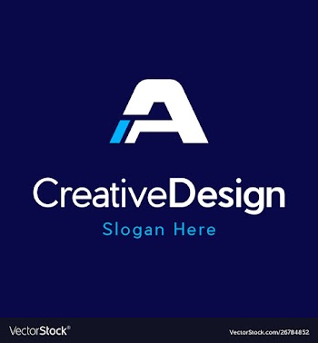 Letter a monogram creative business logo vector image