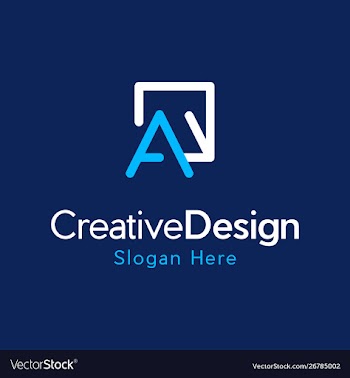 Letter a monogram creative business logo vector image