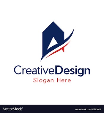 Letter a monogram creative business logo vector image