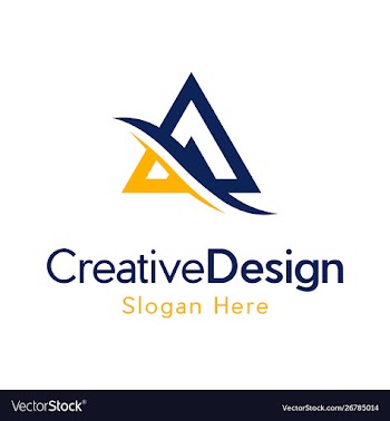 Letter a monogram creative business logo vector image