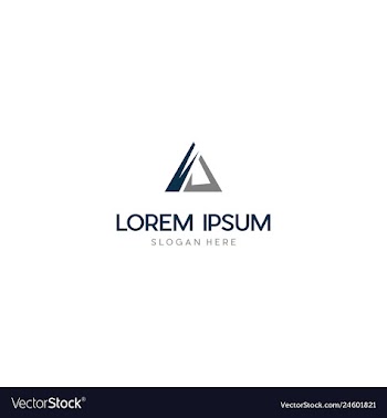 Letter a mountain creative business logo vector image