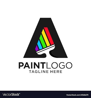 letter a paint logo