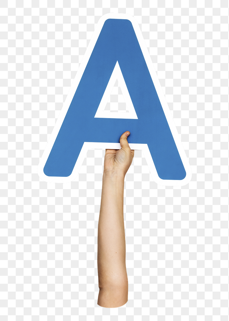 Letter A png hand holding | Free PNG - rawpixel