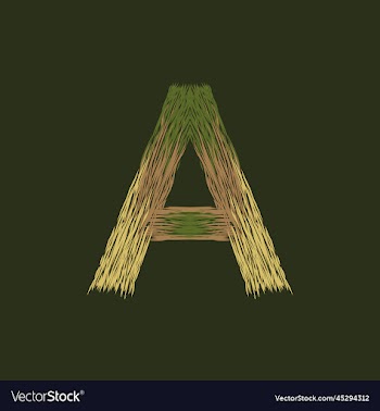 letter a root vintage creative design