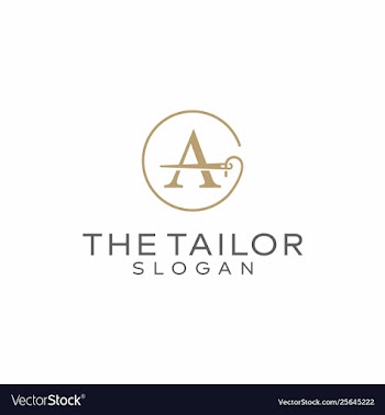 Letter a thread logo needle icon design vector image