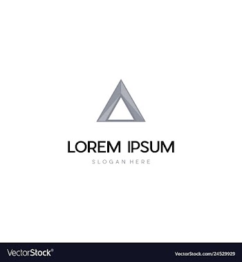 Letter a triangle creative logo design vector image