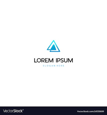 Letter a triangle creative logo design vector image