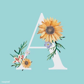 Letter A with blossoms | Free stock vector - 545054