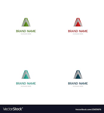 Letter aa arrow brand logo design vector image