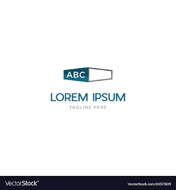 Letter abc gate brand text logo design vector image