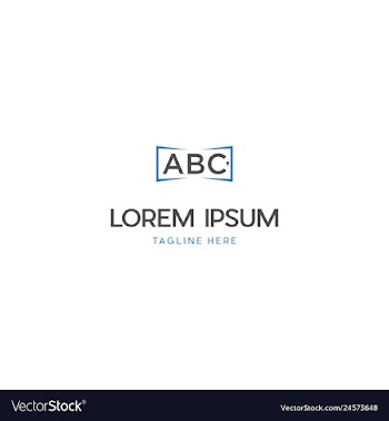 Letter abc gate brand text logo design vector image