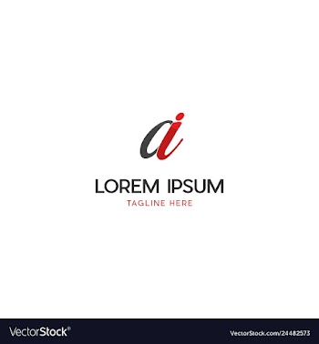 Letter ai creative business logo design vector image
