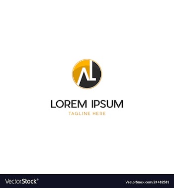 Letter al creative business logo vector image