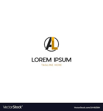 Letter al creative business logo vector image