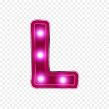 Letter Alphabet Font - Neon alphabet L 