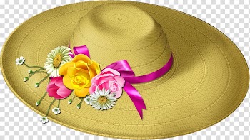 Letter Alphabet Hat Calligraphy , Flower decoration straw hat transparent background PNG clipart
