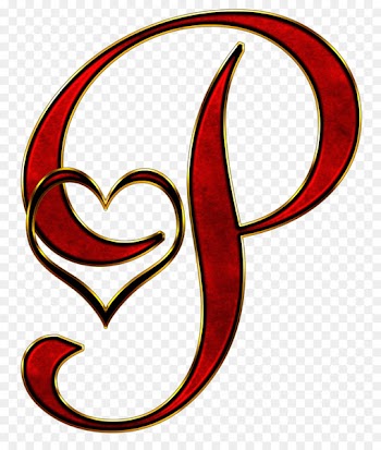 Letter Alphabet Initial Cursive - letter P 