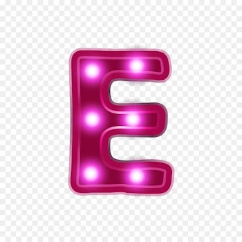 Letter Alphabet Neon - Red neon alphabet E 