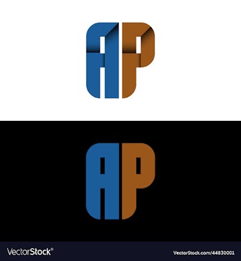 letter ap logo design template