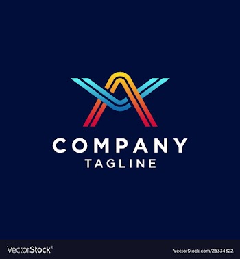Letter av logo design vector image