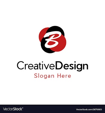 Letter b bubble creative modern logo vector image