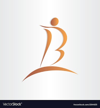  					Letter b character symbol vector image														